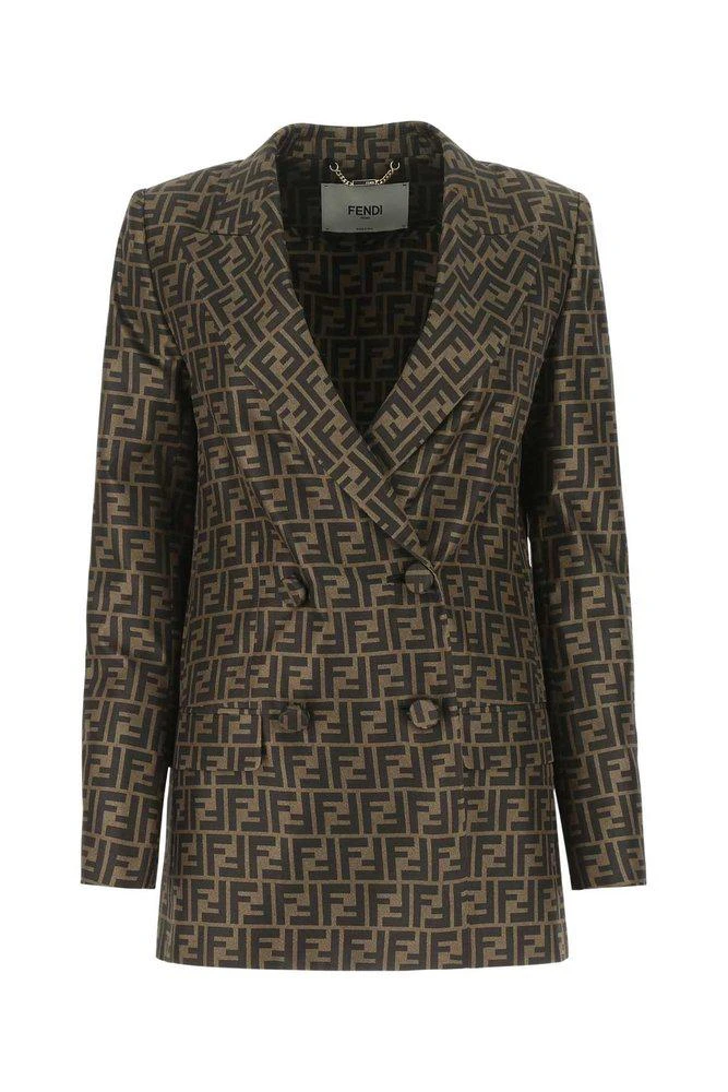 商品Fendi|Fendi All-Over FF Print Double-Breasted Jacket,价格¥11738,第1张图片