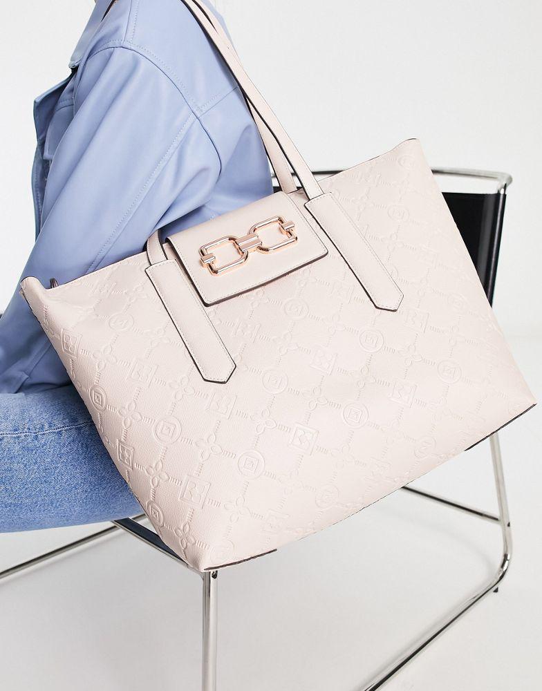 ALDO Iconitote tote bag with logo deboss in blush商品第1张图片规格展示