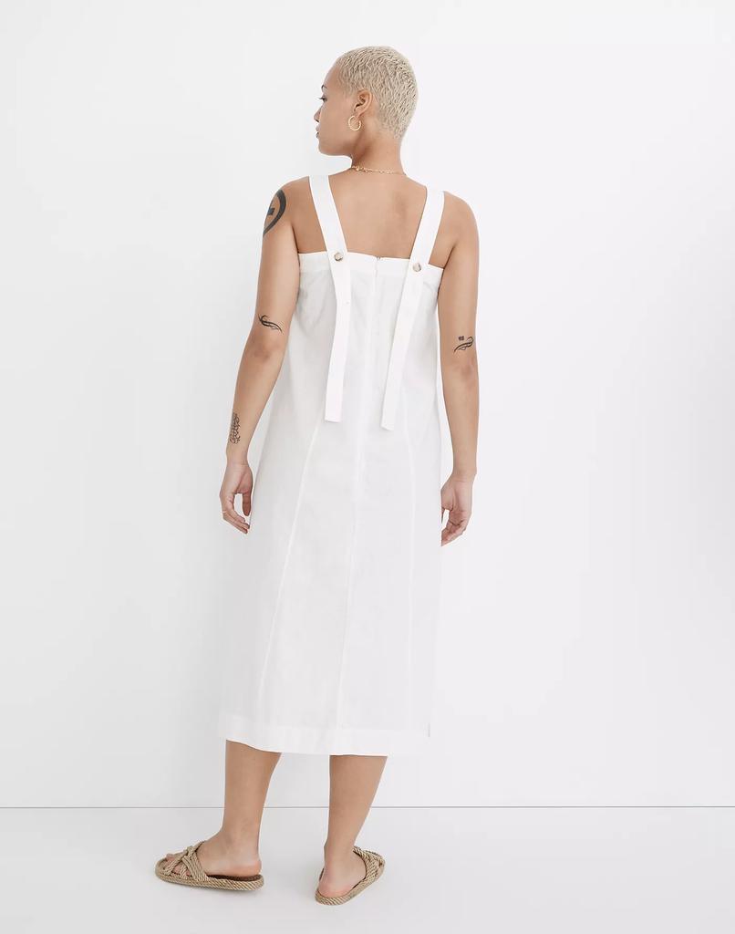 商品Madewell|Linen-Cotton Princess-Seamed Midi Dress,价格¥349,第5张图片详细描述
