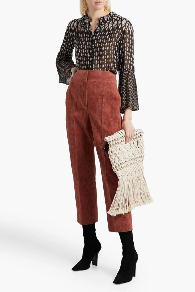 商品VANESSA BRUNO|Cropped cotton-blend corduroy tapered pants,价格¥526,第4张图片详细描述