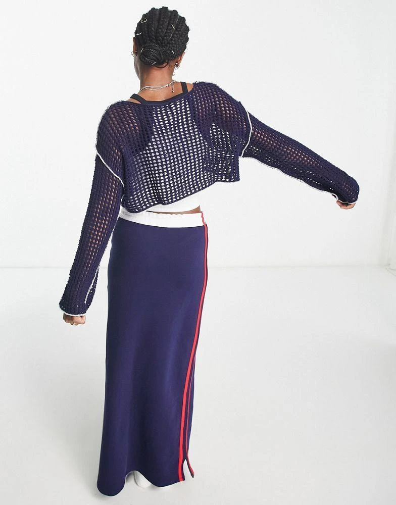 商品Jaded London|Jaded London elasticated waist sporty midi skirt in navy,价格¥464,第3张图片详细描述
