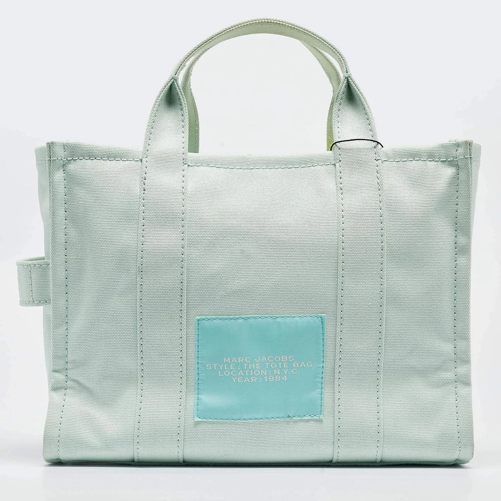 商品[二手商品] Marc Jacobs|Marc Jacobs Mint Green/Black Canvas Medium The Tote Bag,价格¥4145,第4张图片详细描述
