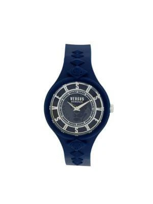 商品Versus Versace|39MM Stainless Steel & Silicone Strap Watch,价格¥375,第1张图片