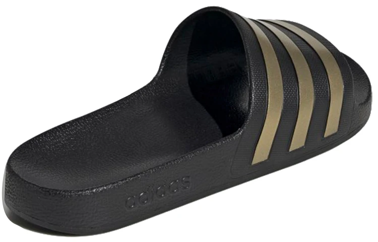 商品[国内直发] Adidas|adidas Adilette Aqua 外穿 一体成型 休闲 橡胶底 防滑一字拖鞋 男女同款 黑金,价格¥196,第5张图片详细描述
