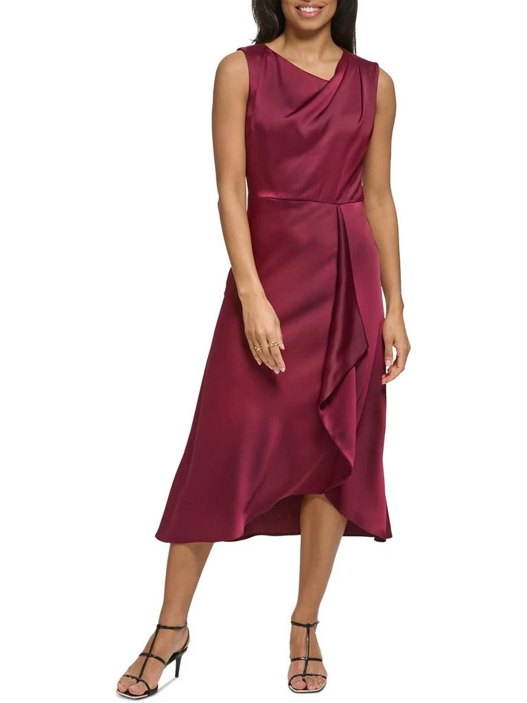 商品DKNY|Womens Midi Faux-Wrap Wrap Dress,价格¥426,第1张图片