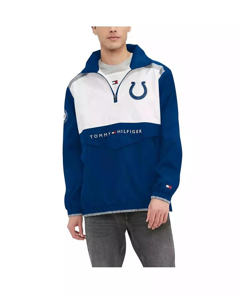 商品Tommy Hilfiger|Men's Royal, White Indianapolis Colts Carter Half-Zip Hooded Top,价格¥864,第1张图片