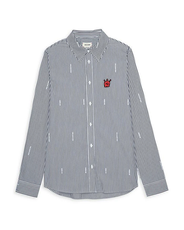 商品Zadig&Voltaire|Stan Striped Skull Shirt,价格¥1211,第2张图片详细描述