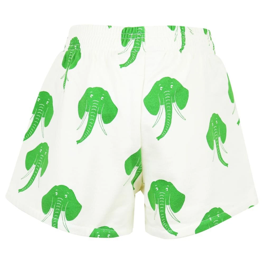 商品Mini Rodini|Ivory Elephant Cotton Shorts,价格¥103,第3张图片详细描述