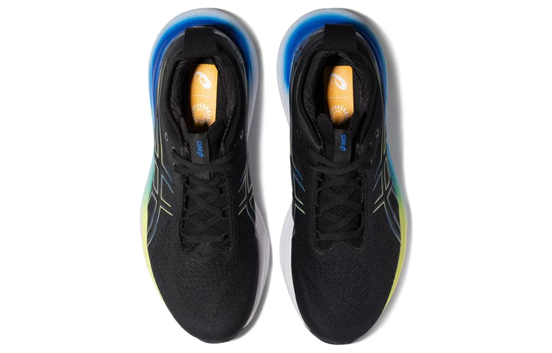 商品[国内直发] Asics|GEL-Nimbus 25 舒适 运动 织物合成革减震防滑透气回弹 低帮 休闲跑步鞋 男款 黑黄蓝 2E宽,价格¥1321,第4张图片详细描述