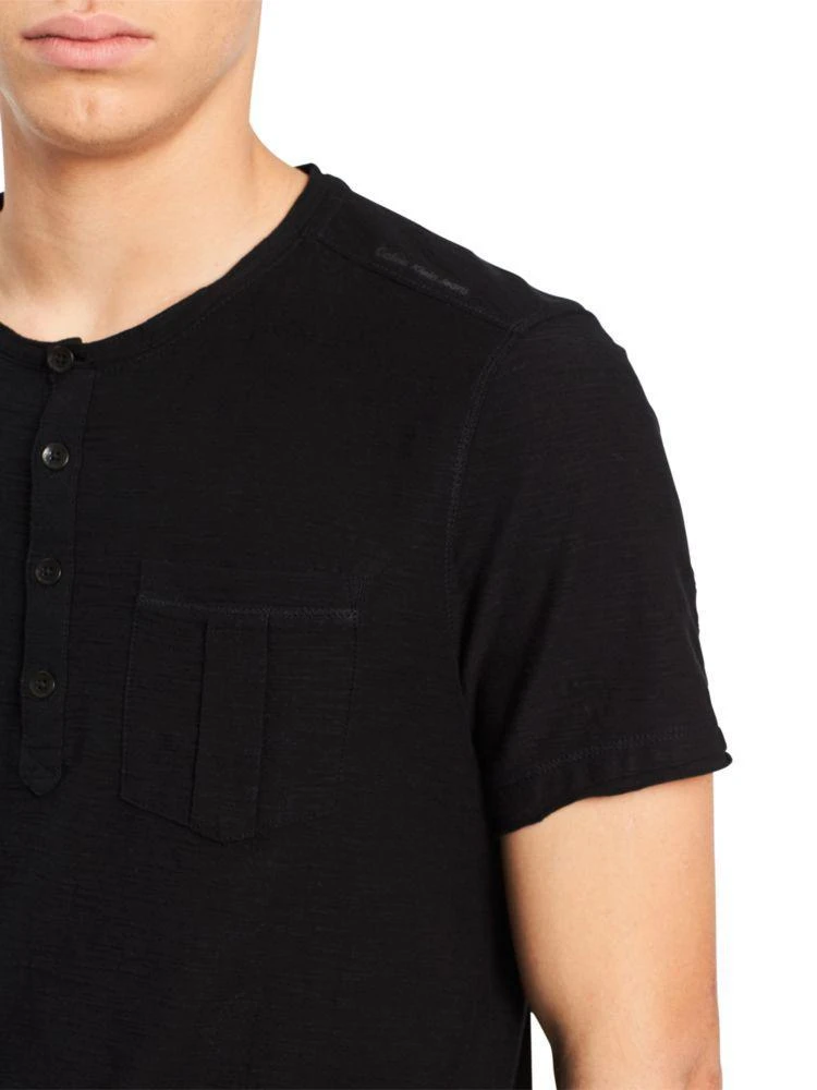 商品Calvin Klein|Short-Sleeve Slub Cotton Henley,价格¥119,第3张图片详细描述