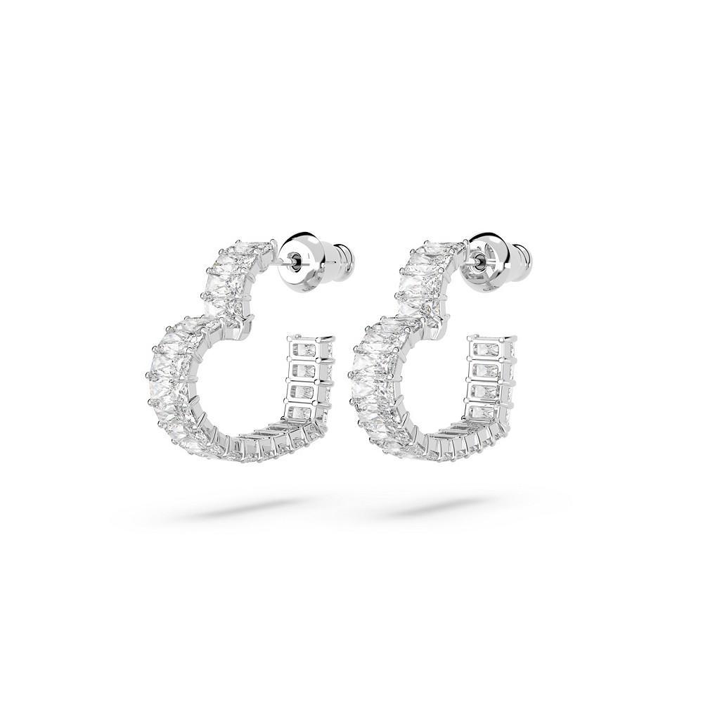 商品Swarovski|Crystal Heart Small Matrix Hoop Earrings,价格¥1181,第5张图片详细描述