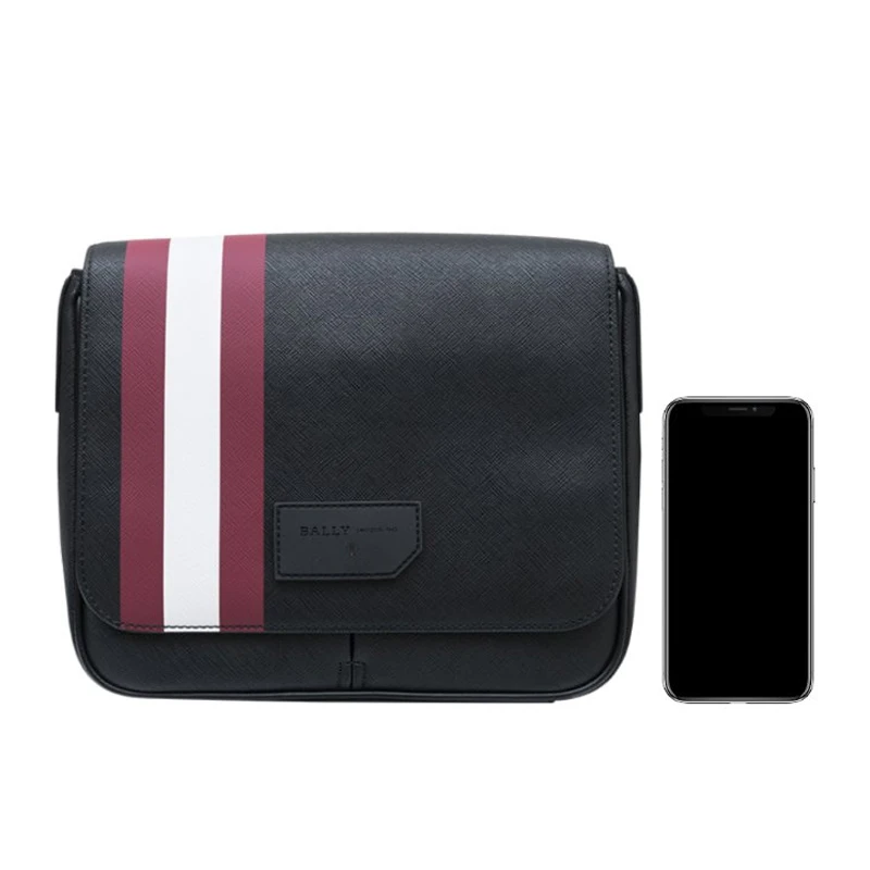 商品Bally|Bally 巴利 男士黑色帆布邮差包 6228771,价格¥2570,第1张图片