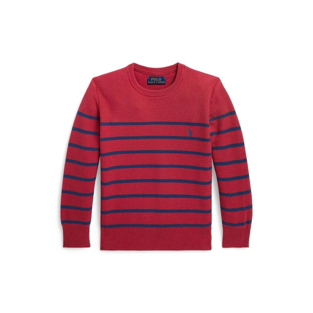 商品Ralph Lauren|Toddler and Little Boys Striped Mesh-Knit Sweater,价格¥182,第1张图片