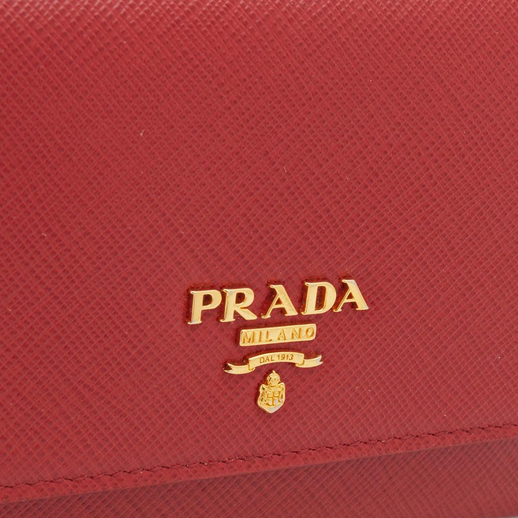 Prada Red Saffiano Leather Passport Cover商品第5张图片规格展示