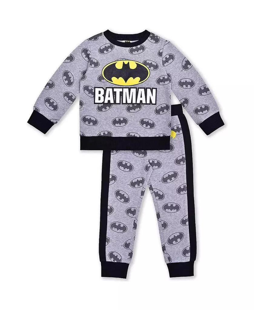 商品Children's Apparel Network|Little Boys and Girls Gray Batman Pullover Sweatshirt and Joggers Set,价格¥186,第1张图片