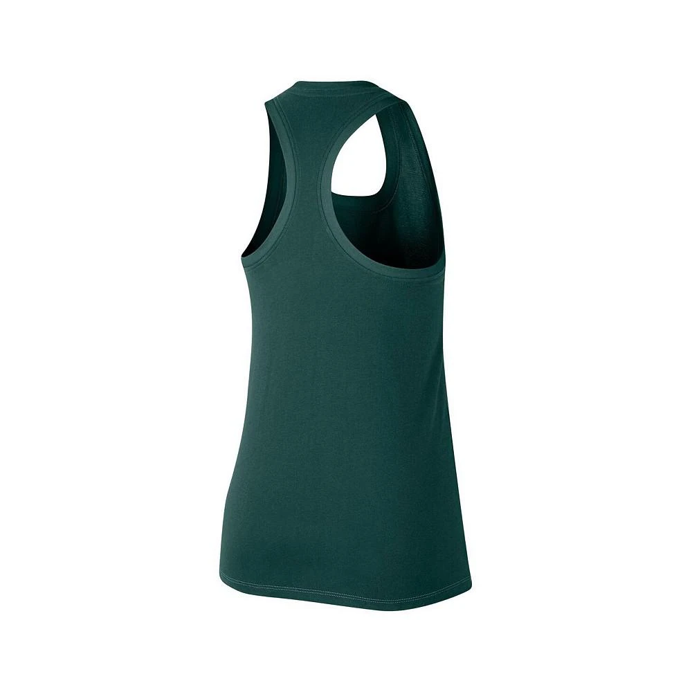 商品NIKE|Women's Green Michigan State Spartans Varsity Stack Vault Racerback Scoop Neck Tank Top,价格¥210,第3张图片详细描述