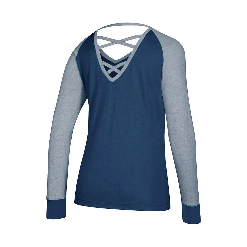 商品Adidas|Women's Blue Toronto Maple Leafs Contrast Long Sleeve T-shirt,价格¥309,第3张图片详细描述