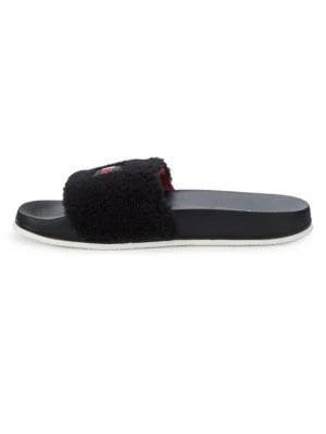 商品Tommy Hilfiger|Dezia Logo Faux Fur Slides,价格¥119,第4张图片详细描述