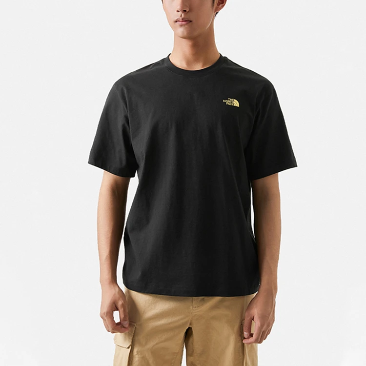 商品[国内直发] The North Face|北面 北极熊系列 字母Logo印花圆领套头透气短袖T恤 男女同款 黑色,价格¥294,第5张图片详细描述