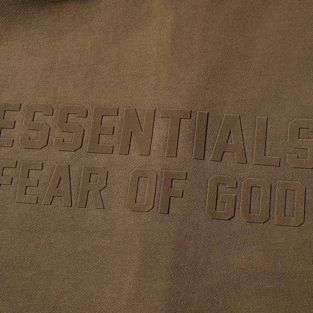 商品Essentials|Fear of God ESSENTIALS Kids Logo Zip Hoody - Wood,价格¥373,第3张图片详细描述
