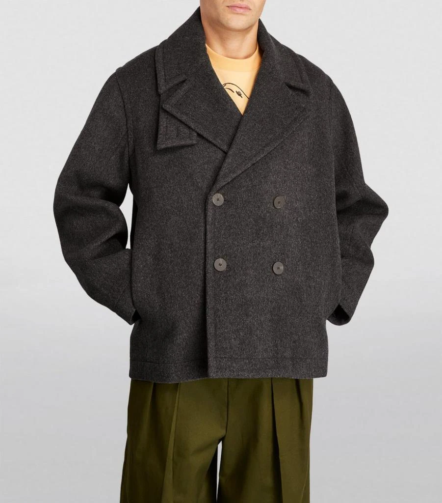 商品Studio Nicholson|Wool-Blend Pea Coat,价格¥4054,第3张图片详细描述