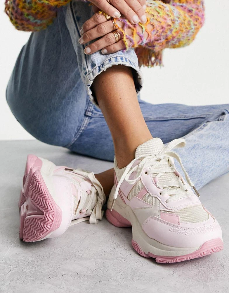 商品Koi Footwear|Koi panelled chunky trainer in pink mix,价格¥171,第4张图片详细描述