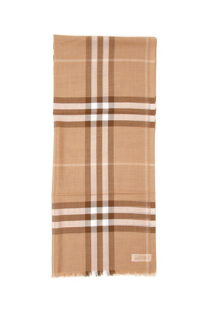 Burberry Checked Frayed-Edge Scarf商品第1张图片规格展示