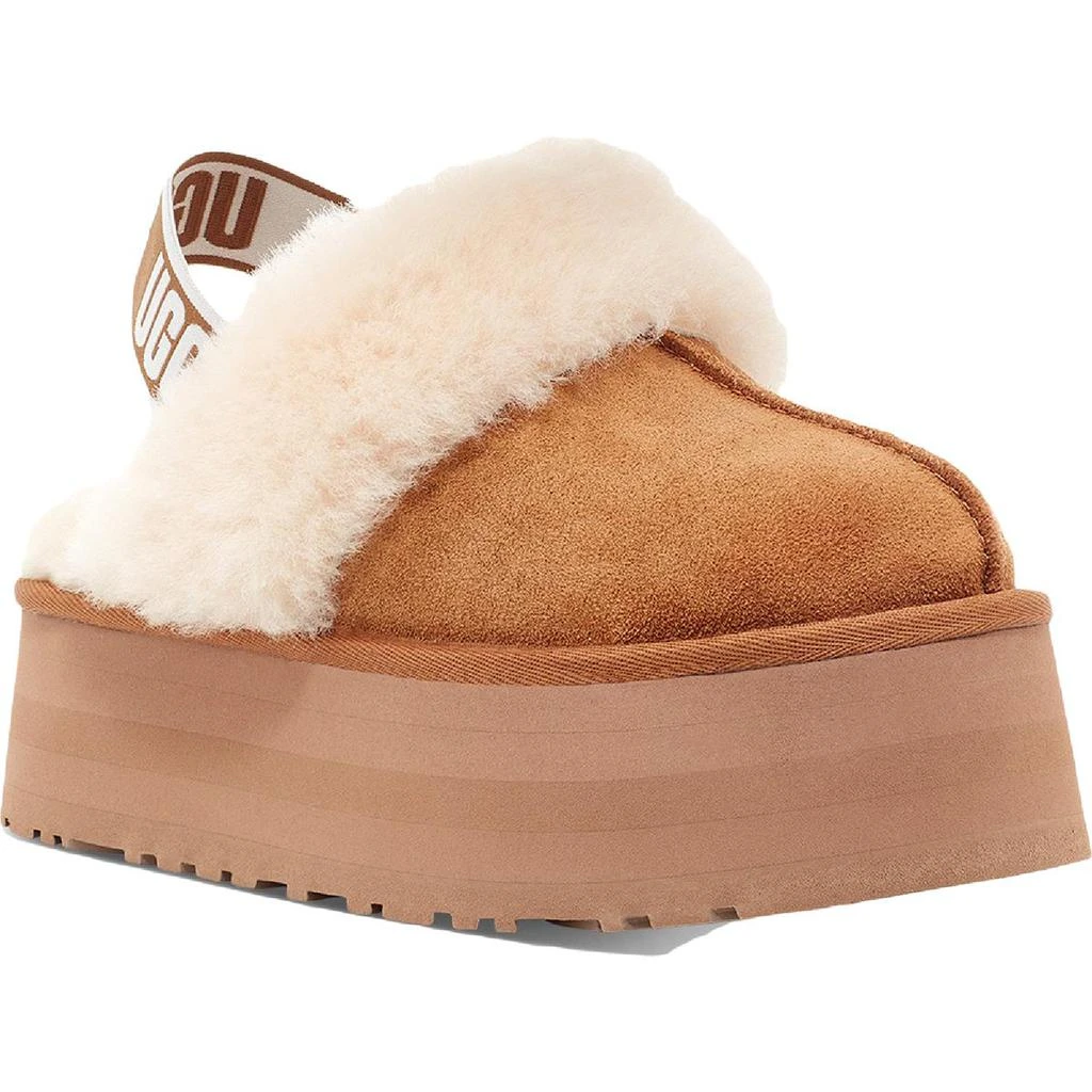 商品UGG|Ugg Funkette Women's Suede Sheepskin Slingback Platform Slippers,价格¥735,第1张图片