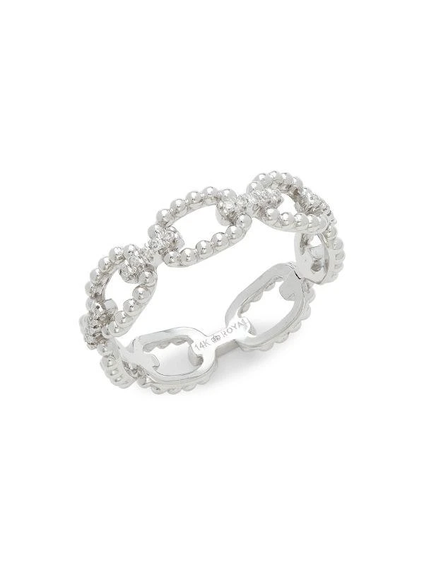 商品Saks Fifth Avenue|14K White Gold & 0.08 TCW Diamond Band Ring,价格¥2731,第1张图片