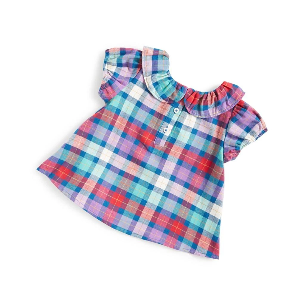 商品First Impressions|Baby Girls Jewel-Tone Plaid Top, Created for Macy's,价格¥30,第2张图片详细描述