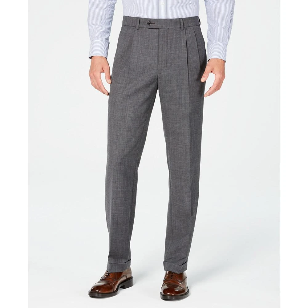 商品Ralph Lauren|Men's Classic-Fit UltraFlex Stretch Gray Sharkskin Pleated Suit Pants,价格¥570,第1张图片