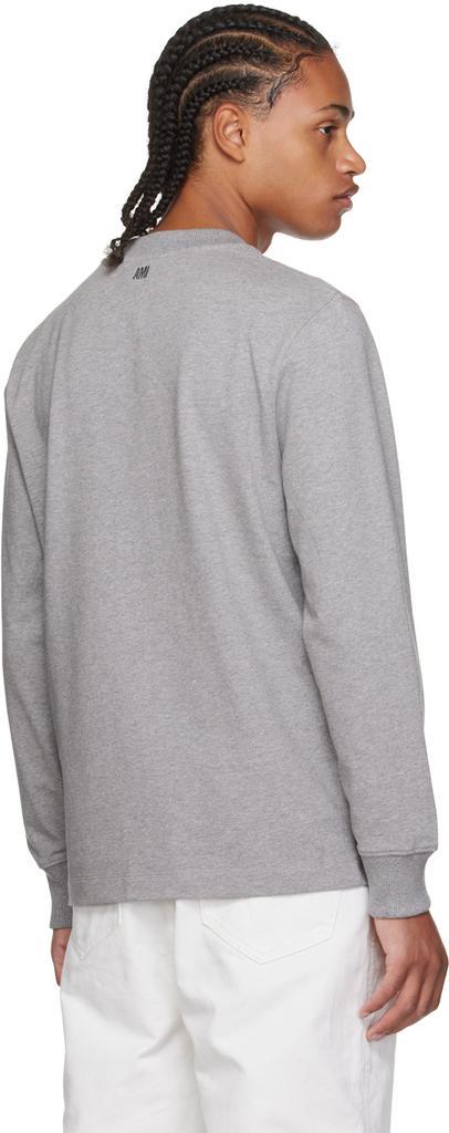 商品AMI|Gray Ami De Cœur Long Sleeve T-Shirt,价格¥522,第5张图片详细描述