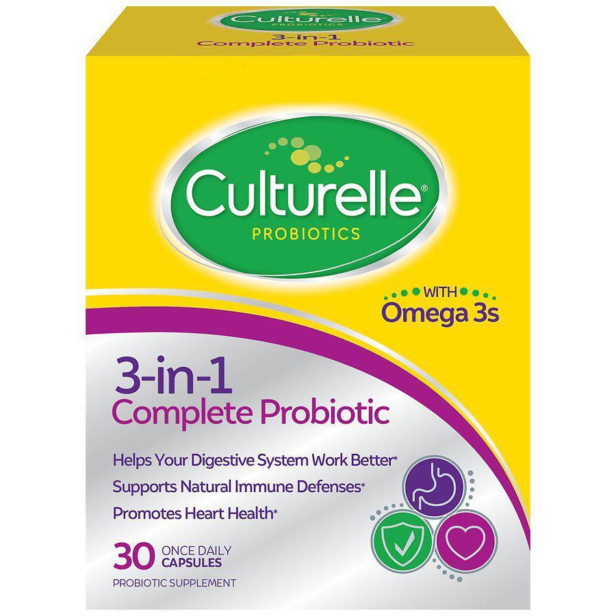 商品Culturelle|3-in-1 Complete Probiotic + Omega 3s Capsules,价格¥201,第1张图片