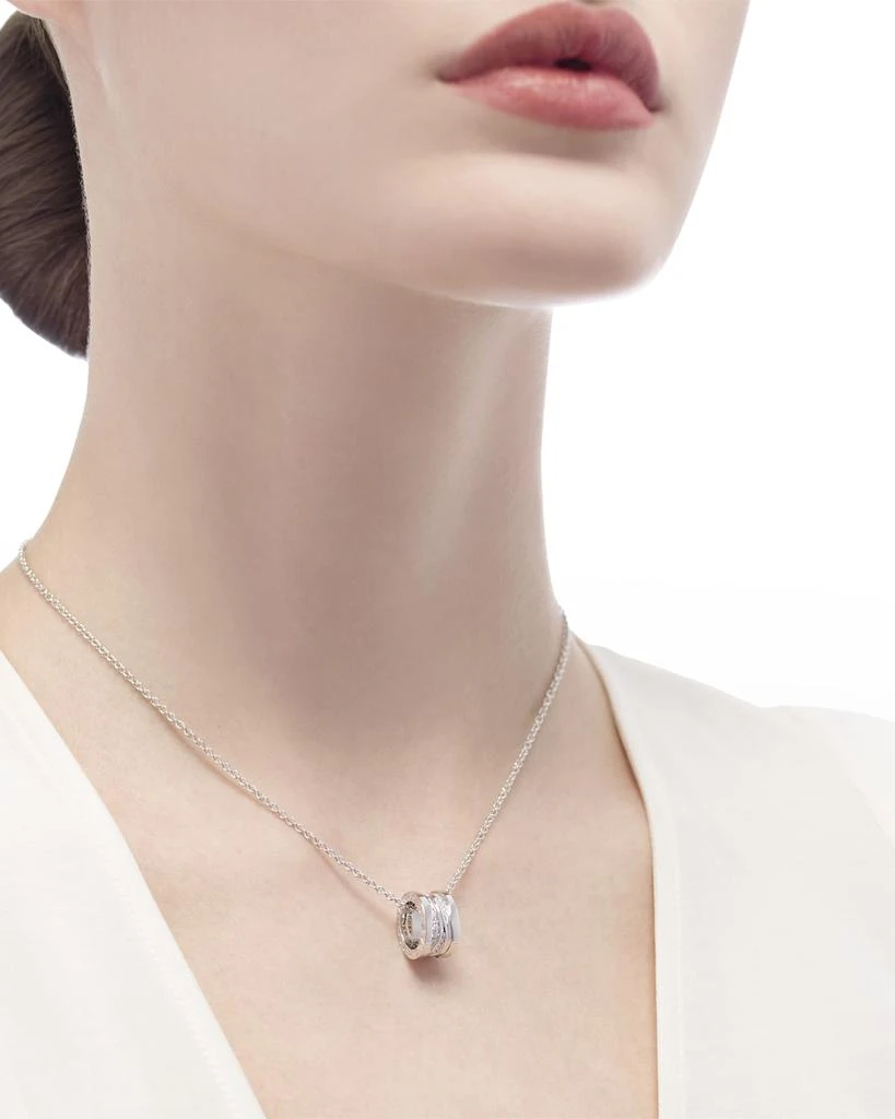 商品BVLGARI|B.Zero1 18k White Gold Diamond Pave Charm Necklace,价格¥46776,第5张图片详细描述