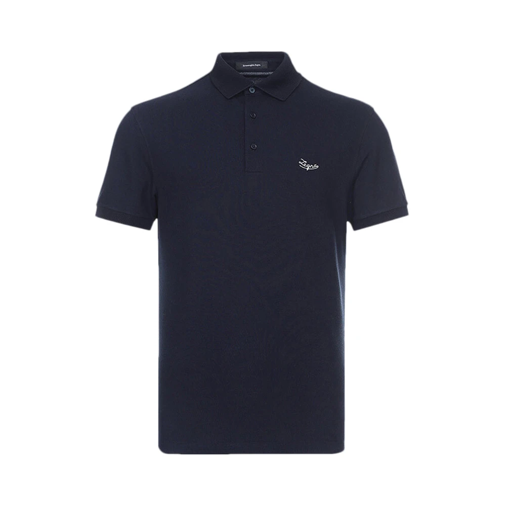 商品Zegna|ZEGNA 深蓝色男士POLO衫 US592-750R-303,价格¥1242,第1张图片