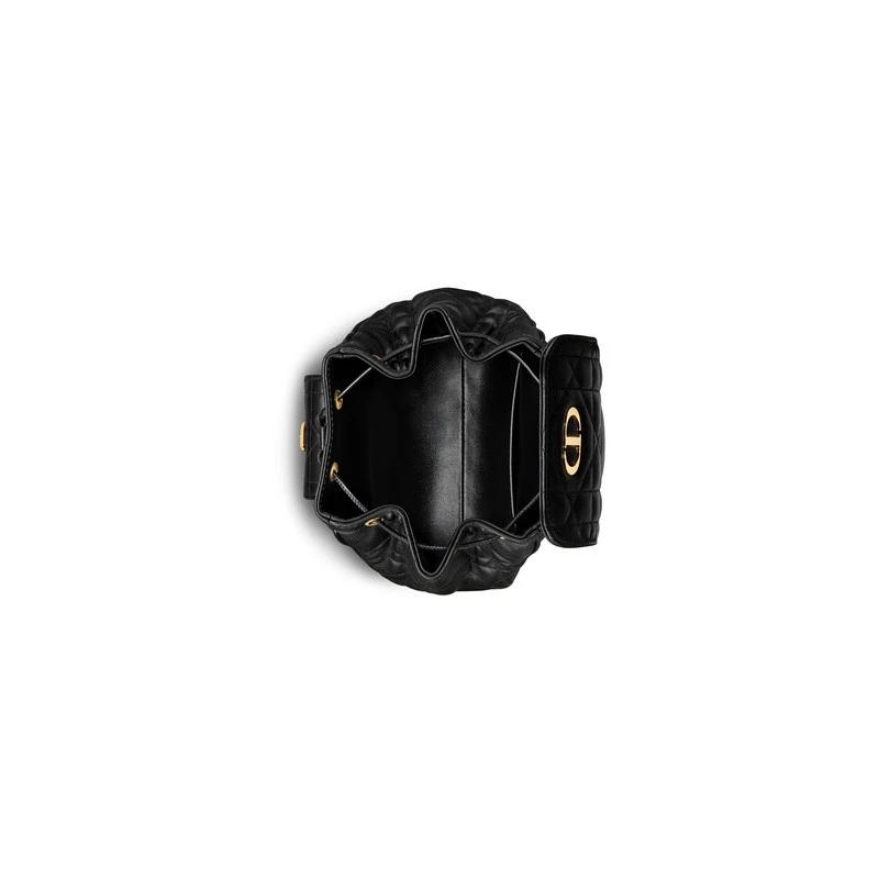 商品Dior|Dior 迪奥Caro系列女士黑色羊皮双肩包,价格¥20062,第5张图片详细描述