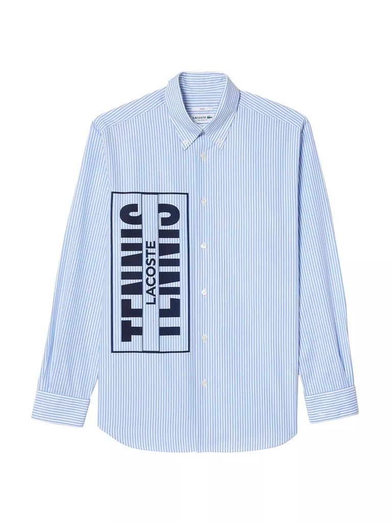 商品Lacoste|Logo Striped Cotton Shirt,价格¥526,第1张图片