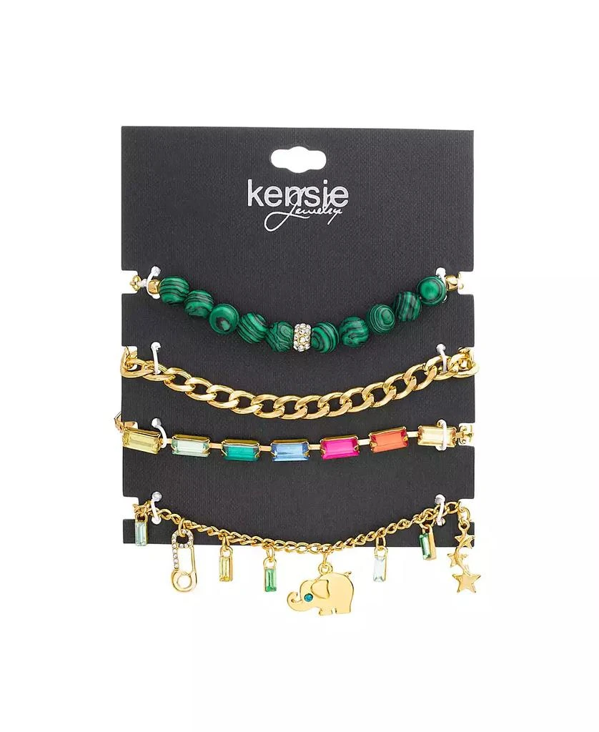 商品Kensie|Mixed Chain Elephant Star Rainbow Charm Beaded Bracelet Set,价格¥167,第2张图片详细描述