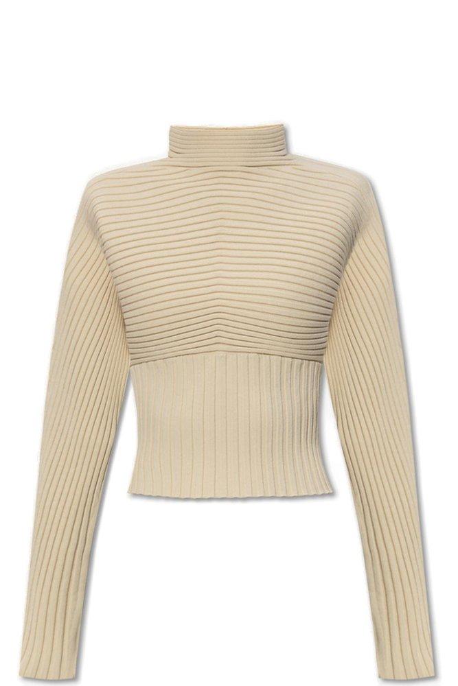 Tory Burch Cropped Ribbed Sweater商品第1张图片规格展示