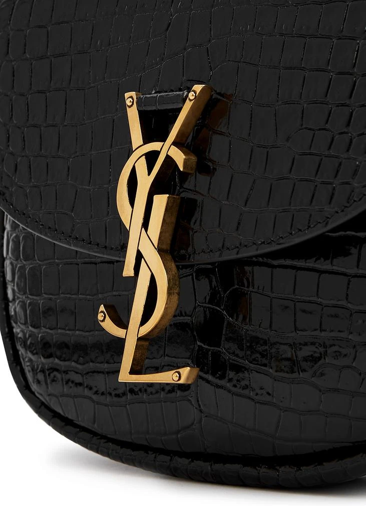 商品Yves Saint Laurent|Kaia black crocodile-effect leather cross-body bag,价格¥16060,第3张图片详细描述