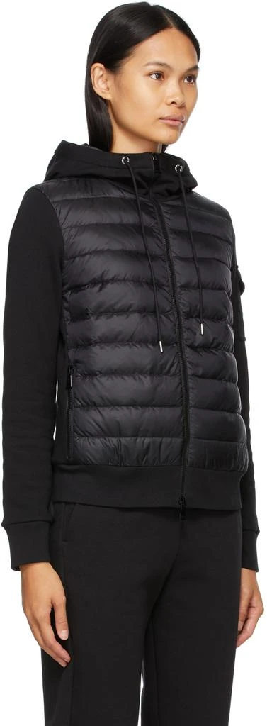 商品Moncler|Black Down Jersey Cardigan Jacket,价格¥8683,第2张图片详细描述