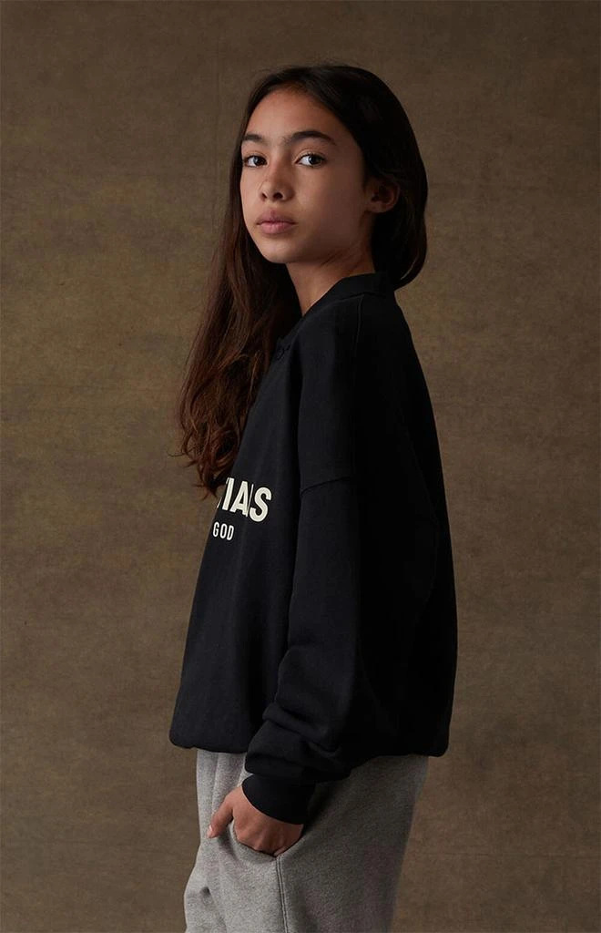 商品Essentials|Stretch Limo Long Sleeve Polo Sweatshirt,价格¥412,第3张图片详细描述