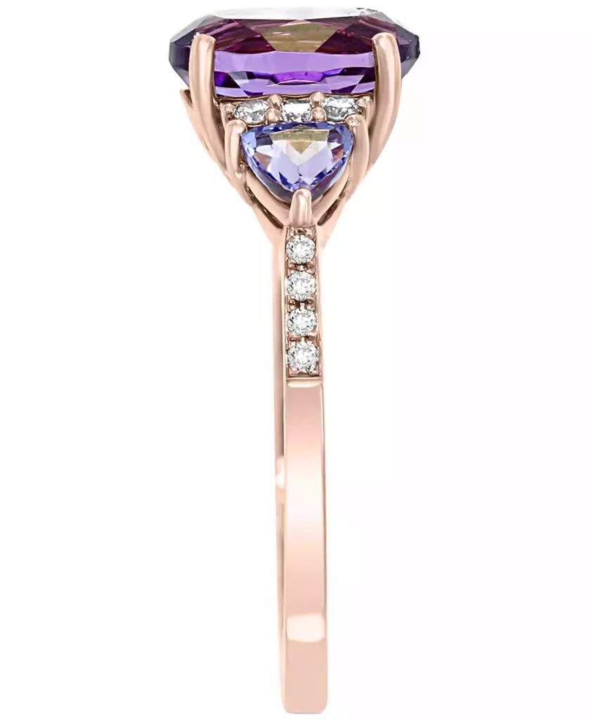 商品Effy|EFFY® Amethyst (1-5/8 ct. t.w.), Tanzanite (3/4 ct. t.w.) & Diamond (1/10 ct. t.w.) Ring in 14k Rose Gold,价格¥5366,第5张图片详细描述