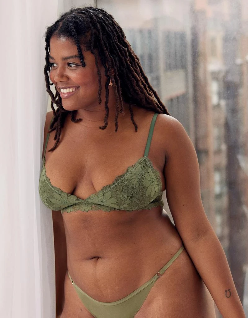 商品Aerie|Aerie Rebel Lace Triangle Bralette,价格¥106,第1张图片