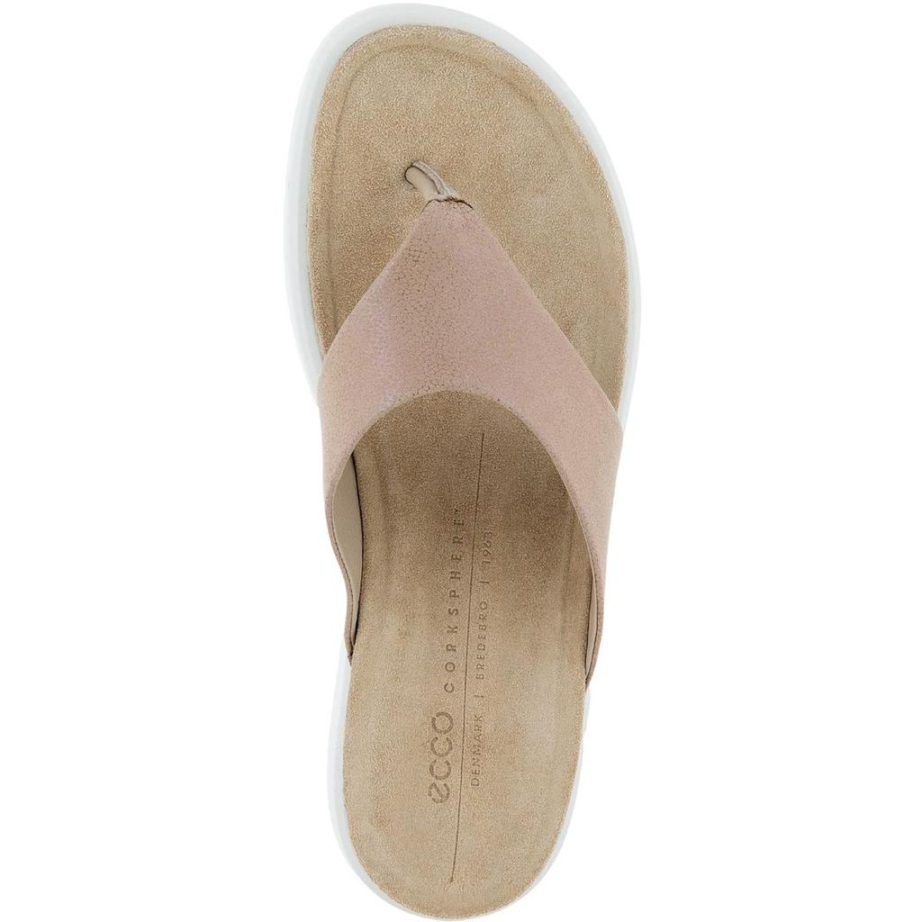 ECCO Womens Corksphere Leather Slip On Thong Sandals商品第9张图片规格展示