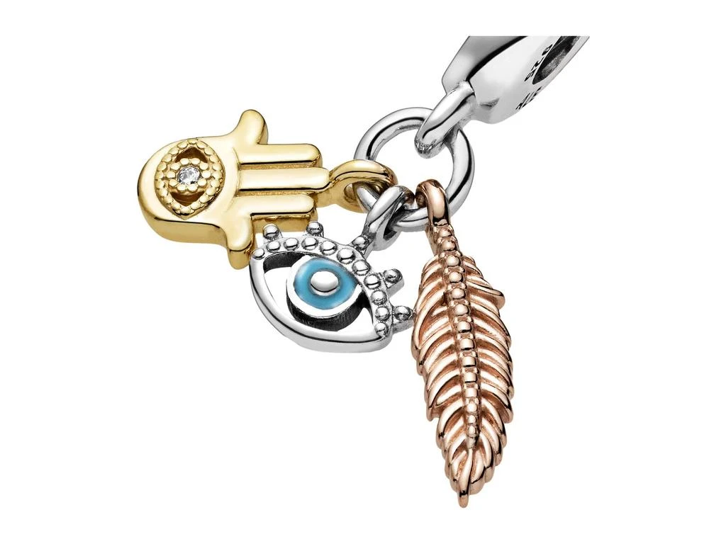 商品PANDORA|Hamsa, All-seeing Eye & Feather Spirituality Dangle Charm,价格¥448,第3张图片详细描述