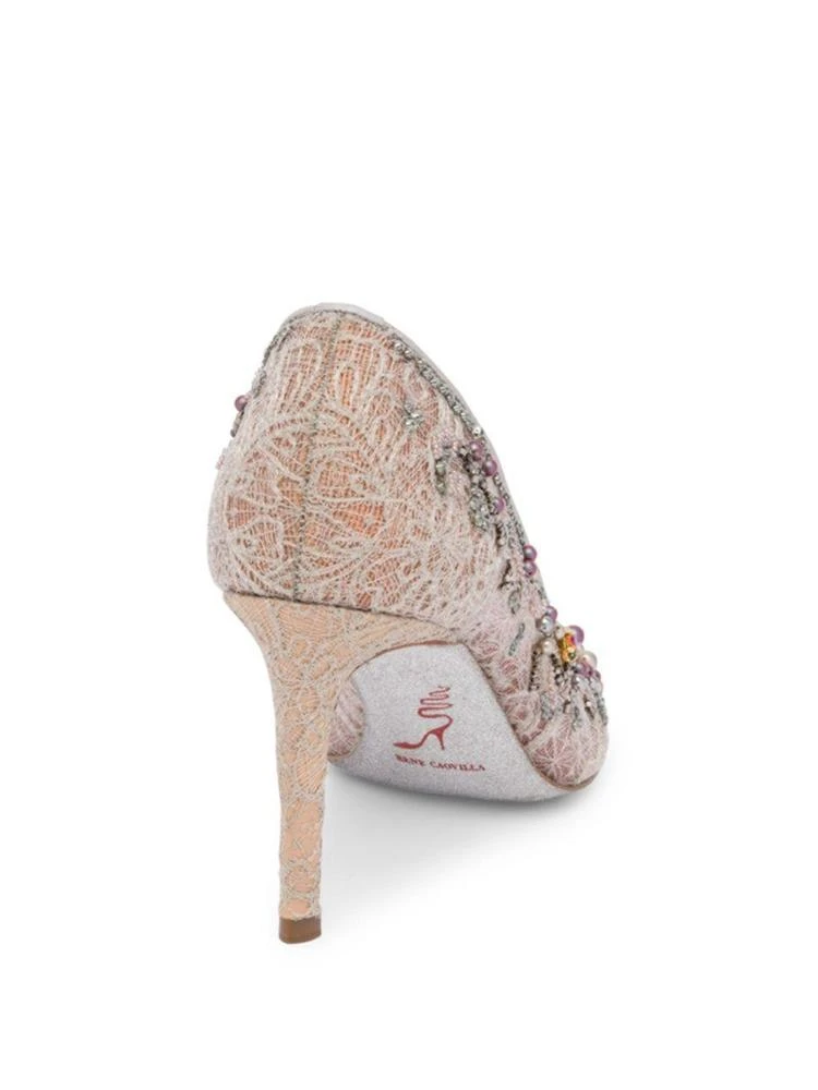 商品Rene Caovilla|Lace and Pearl Pumps,价格¥3374,第2张图片详细描述