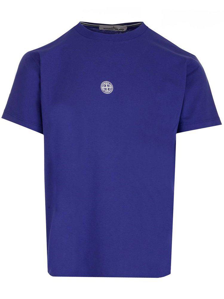 商品Stone Island|Stone Island Logo Printed Crewneck T-Shirt,价格¥1031,第1张图片