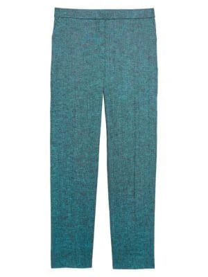 商品Theory|Treeca Stretch-Linen Cropped Pants,价格¥964,第4张图片详细描述