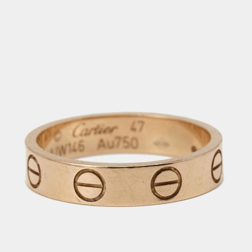 商品[二手商品] Cartier| Cartier Love 18K Rose Gold Narrow Wedding Band Ring Size 47,价格¥4599,第2张图片详细描述